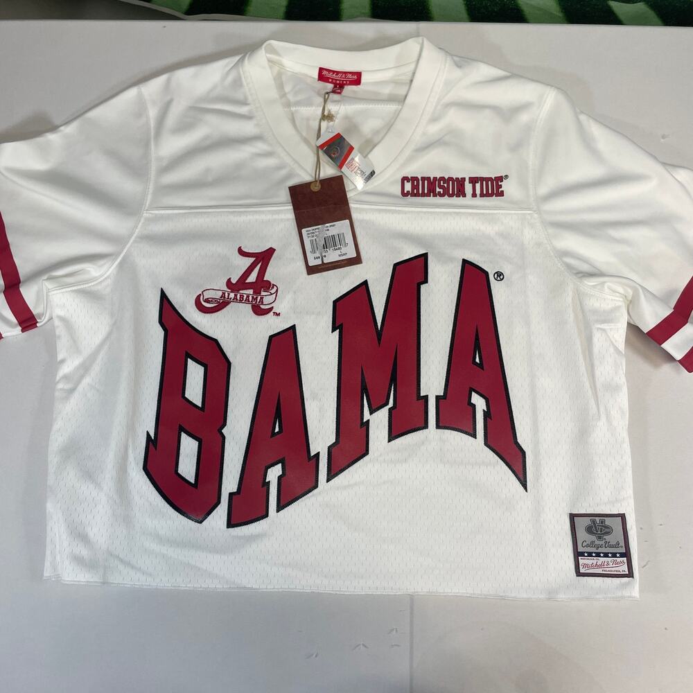 Alabama Crimson Tide Mitchell & Ness Women's Cropped Fashion Jersey